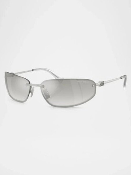 NEW MIU MIU SILVER Miu Miu Runway sunglasses